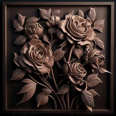 3D model roses (STL)